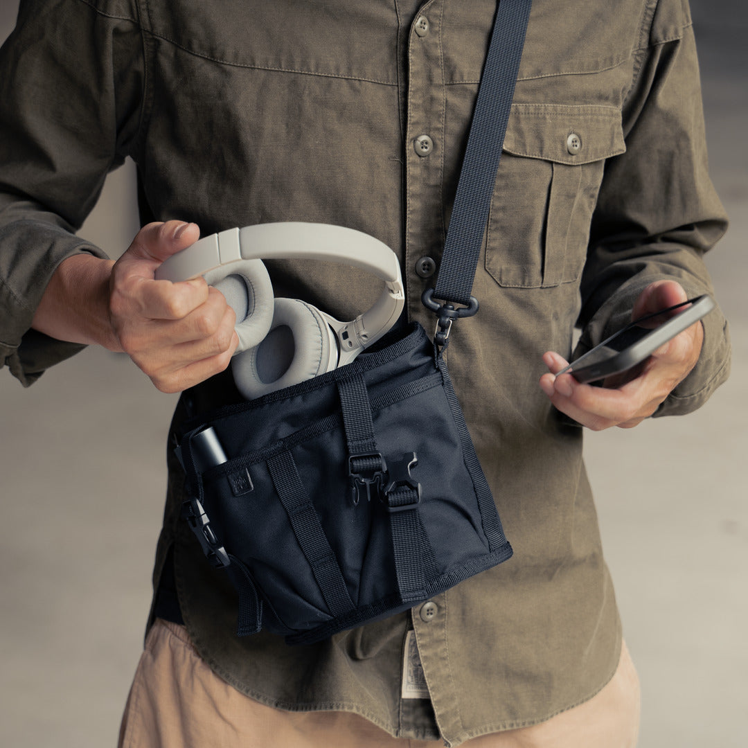 Wotancraft Canteener EDC Utility Sling Bag 2L - Black Canvas