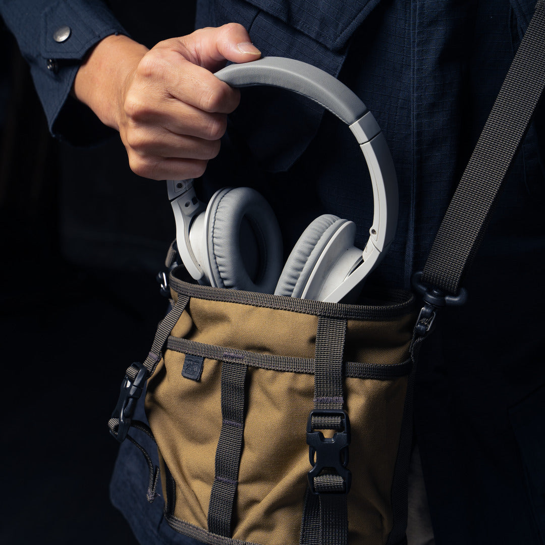 Wotancraft Canteener EDC Utility Sling Bag 2L - Khaki Brown Canvas