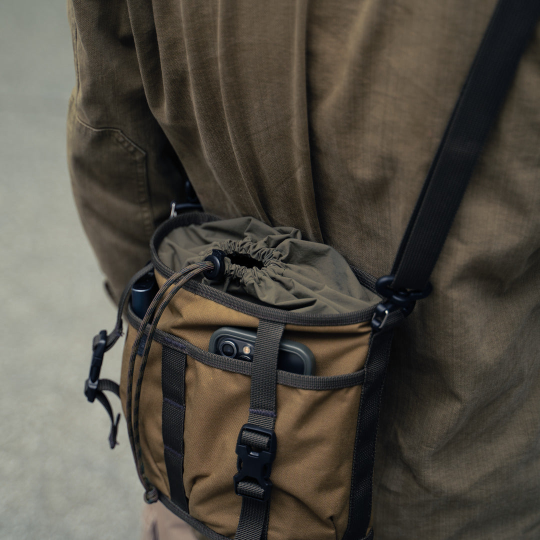 Wotancraft Canteener EDC Utility Sling Bag 2L - Khaki Brown Canvas