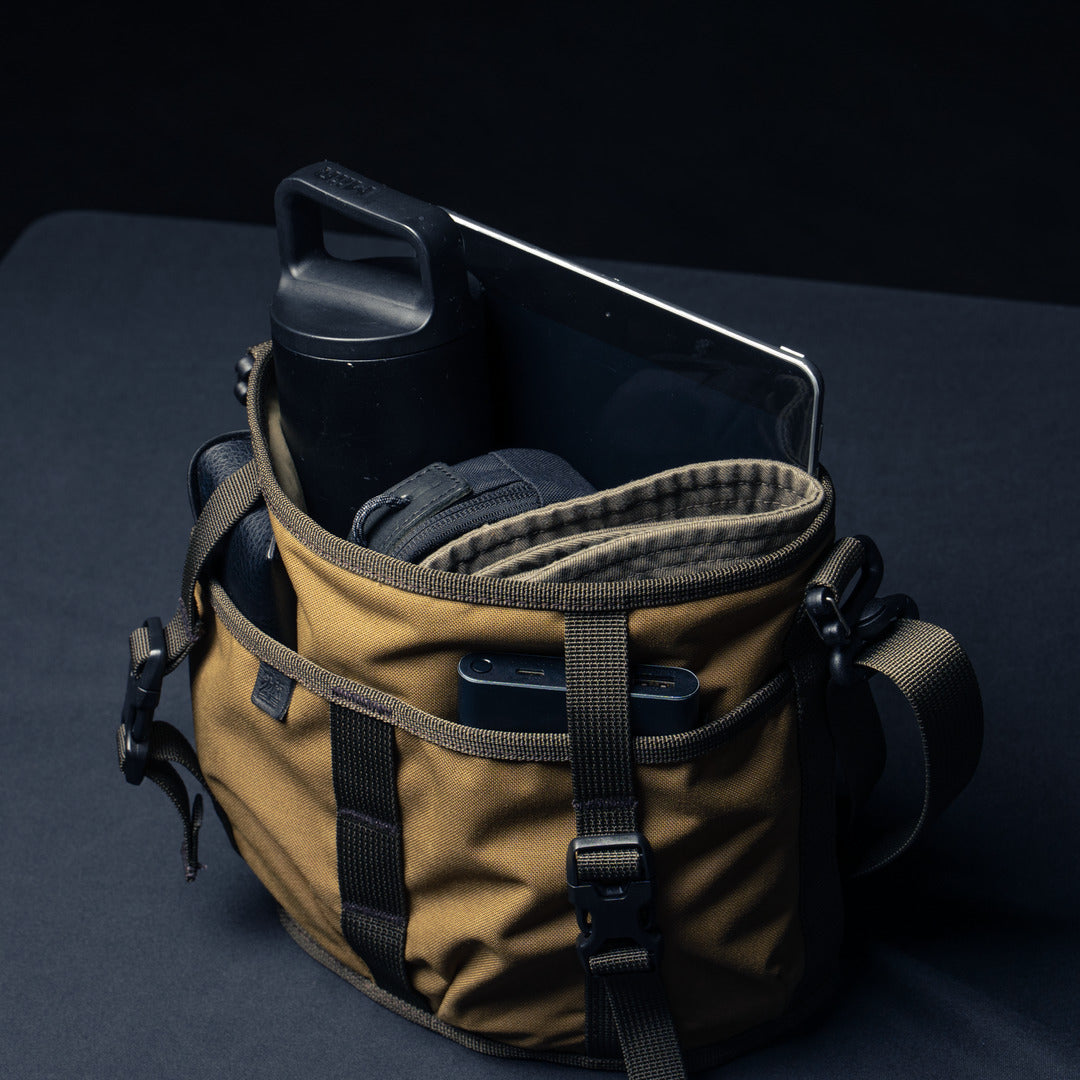 Wotancraft Canteener EDC Utility Sling Bag 3.5L - Khaki Brown Canvas