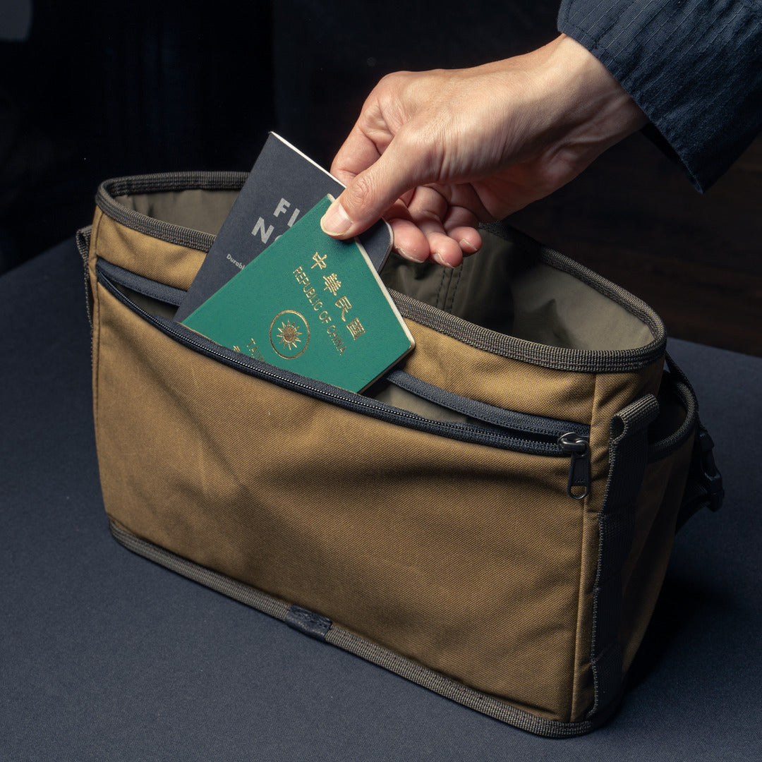 Wotancraft Canteener EDC Utility Sling Bag 6L - Khaki Brown Canvas