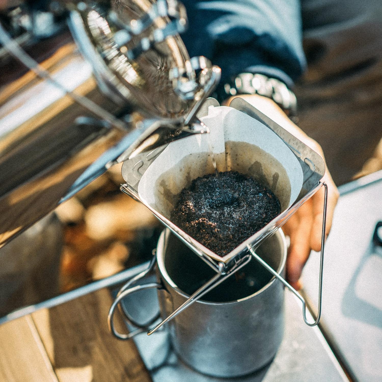 Snow Peak Collapsible Coffee Drip - Lifestyle Image