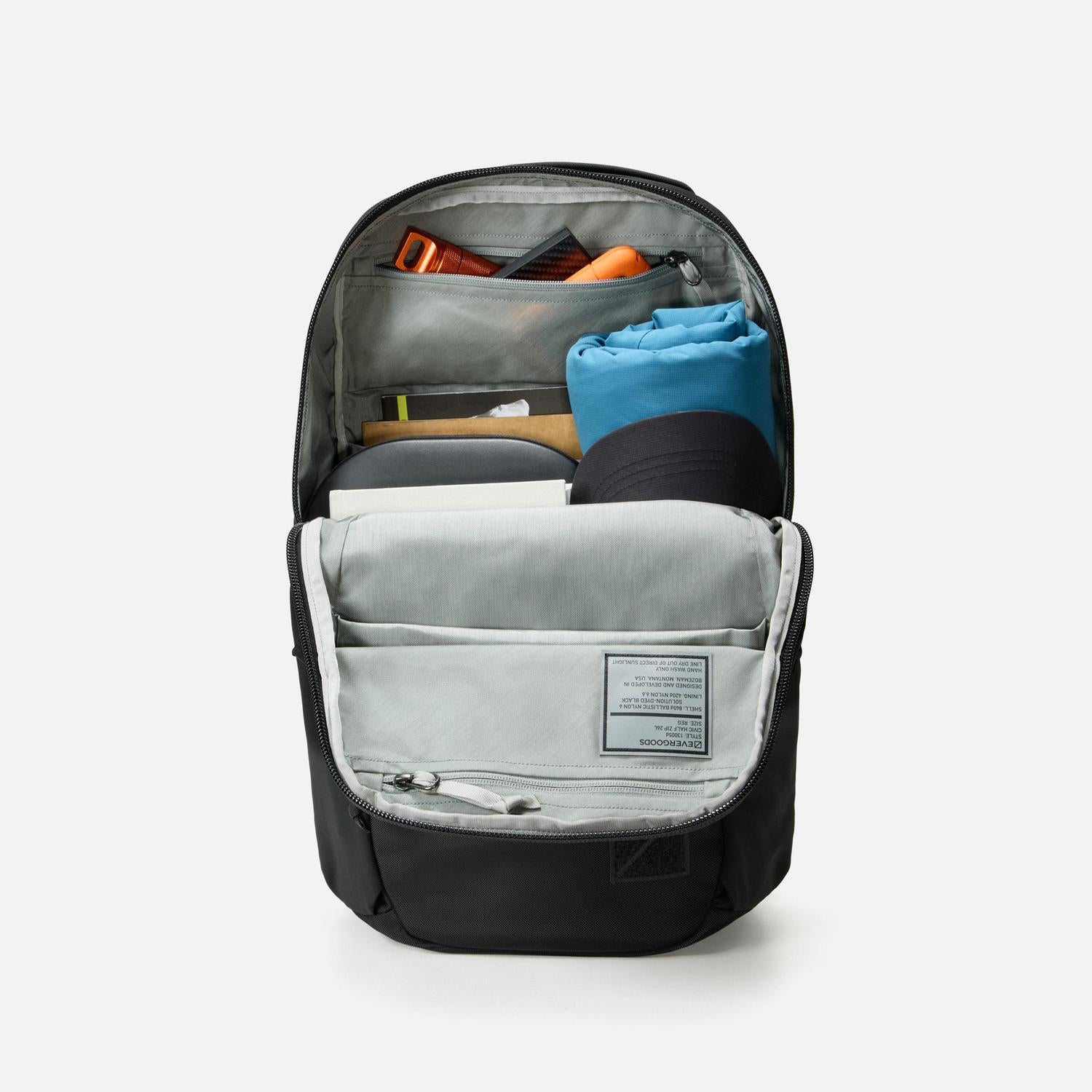 Evergoods Civic Half Zip 26L - Solution Dyed Black