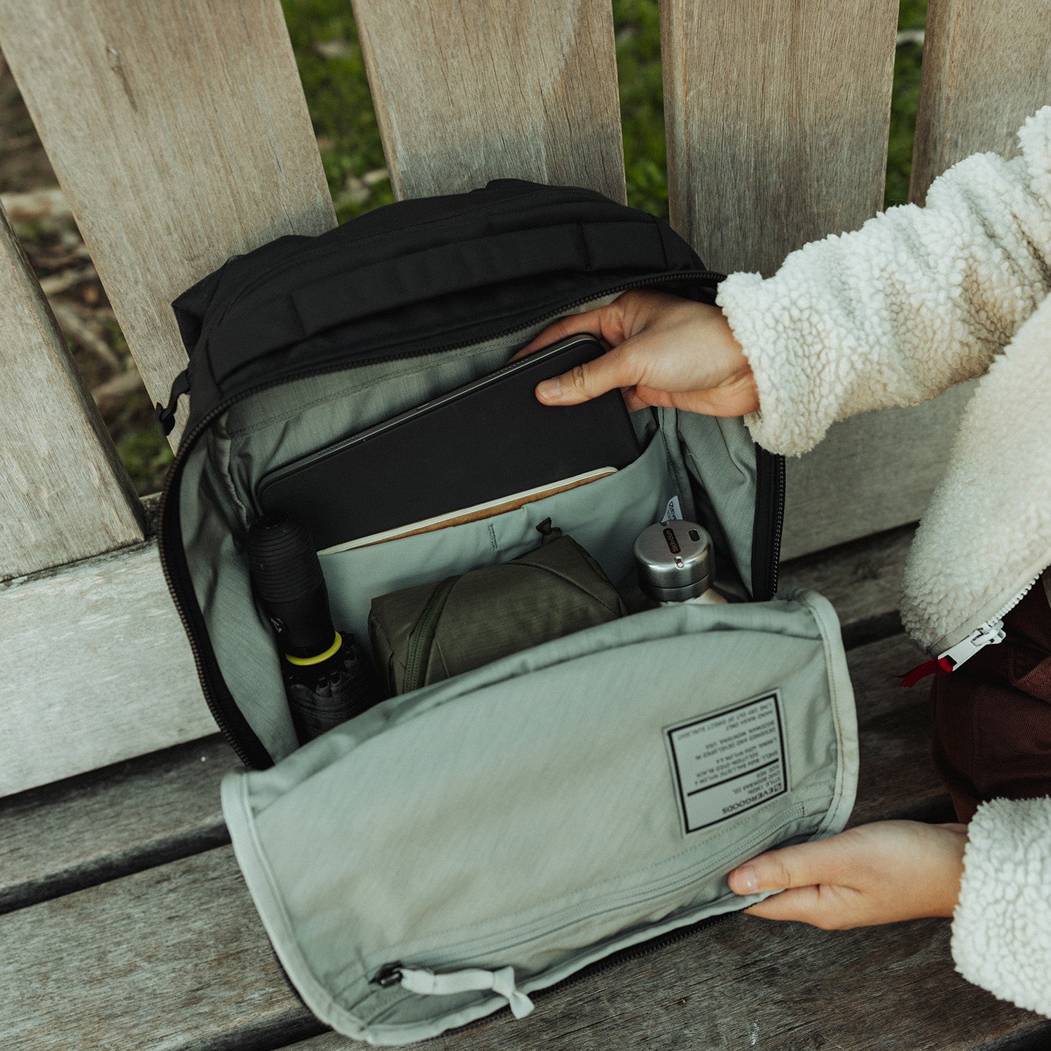 Evergoods Civic Bookbag 22L - Solution Dyed Black - Lifestyle