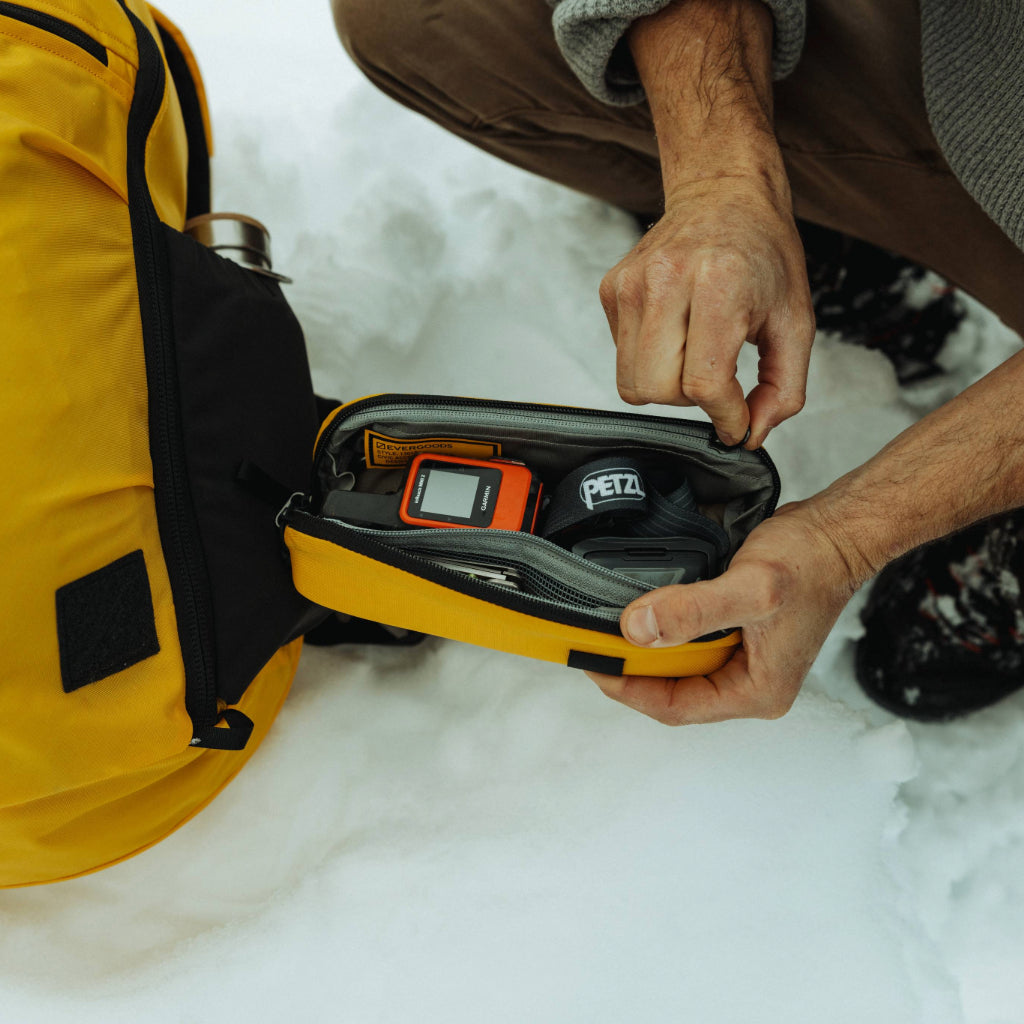 Evergoods Civic Access Pouch 0.5L - Expedition Yellow - Lifestyle Image