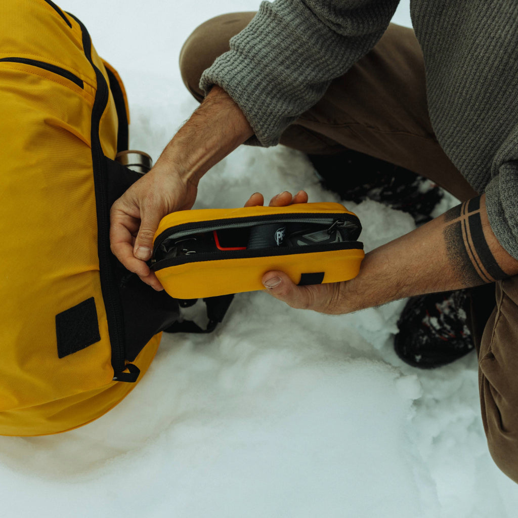 Evergoods Civic Access Pouch 0.5L - Expedition Yellow - Lifestyle Image