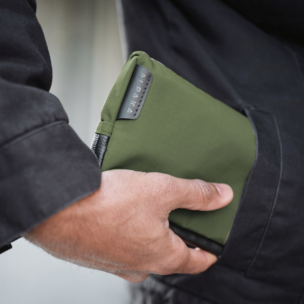 Alpaka Flight Pouch - Axoflux 210D Green - Lifestyle Image