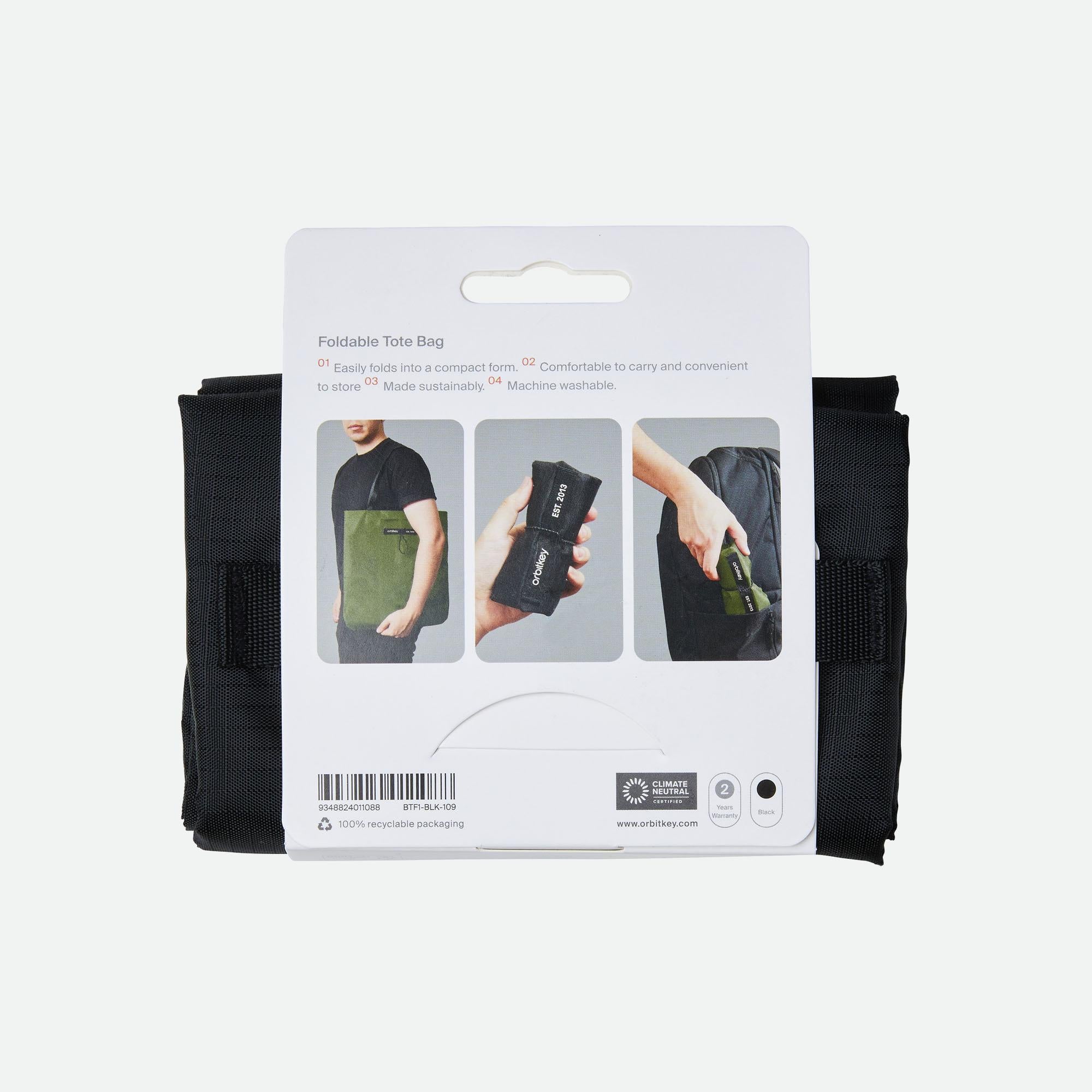 Orbitkey Foldable Tote Bag - Black