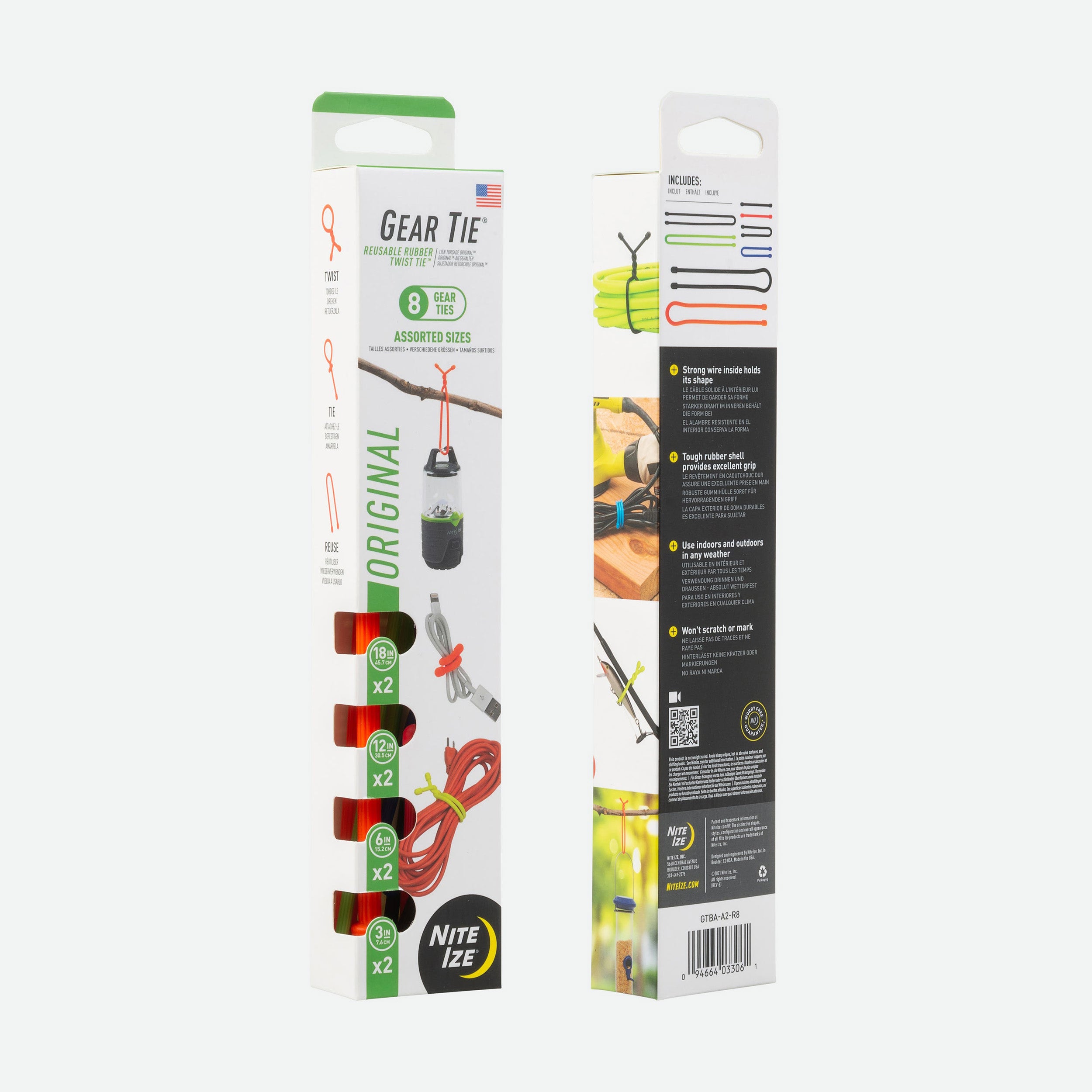 Nite Ize Gear Tie® Assorted 8 Pack