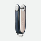 Orbitkey Key Organiser Leather - Navy with Tan Stitching
