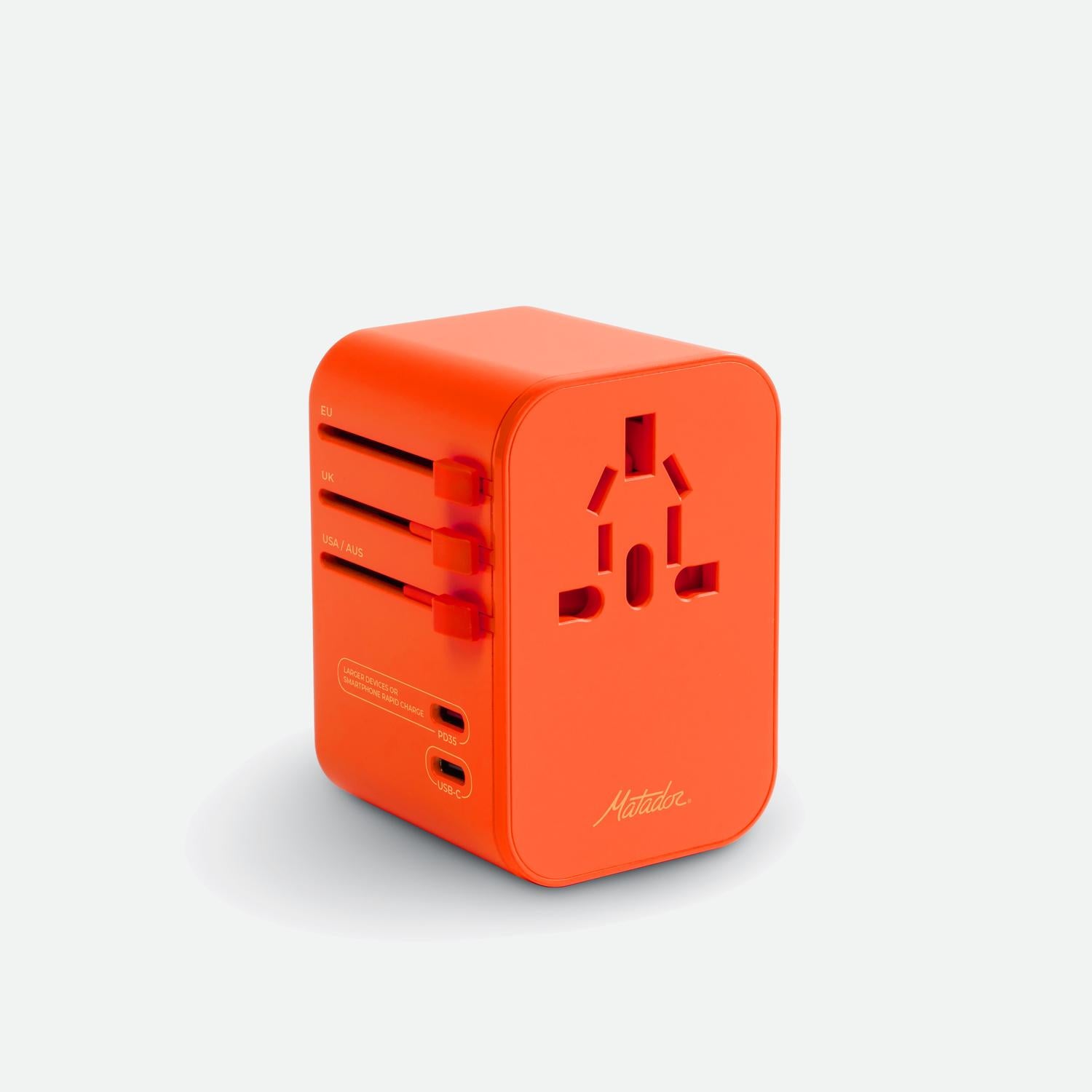 Matador Global Travel Adapter - Forget-Me-Not Orange