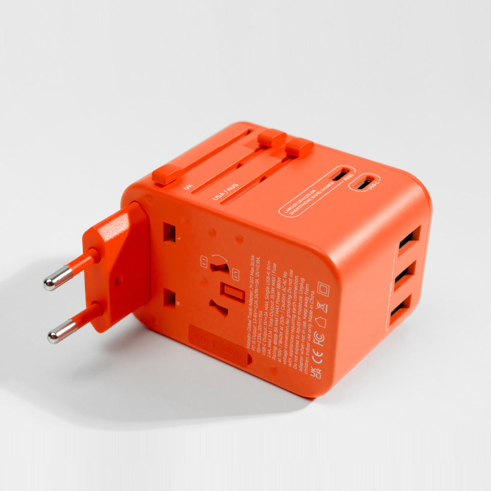 Matador Global Travel Adapter - Forget-Me-Not Orange