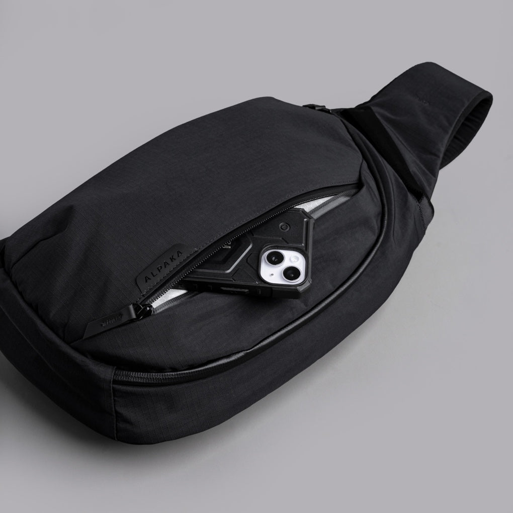 Alpaka Metro Crossbody - Left Shoulder - Black Axoflux