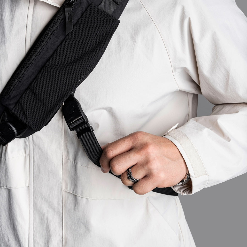 Alpaka Metro Crossbody - Left Shoulder - Black Axoflux