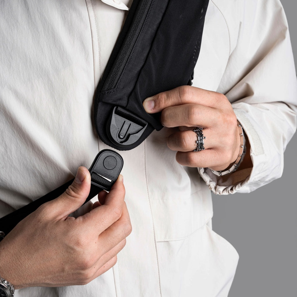 Alpaka Metro Crossbody - Left Shoulder - Black Axoflux