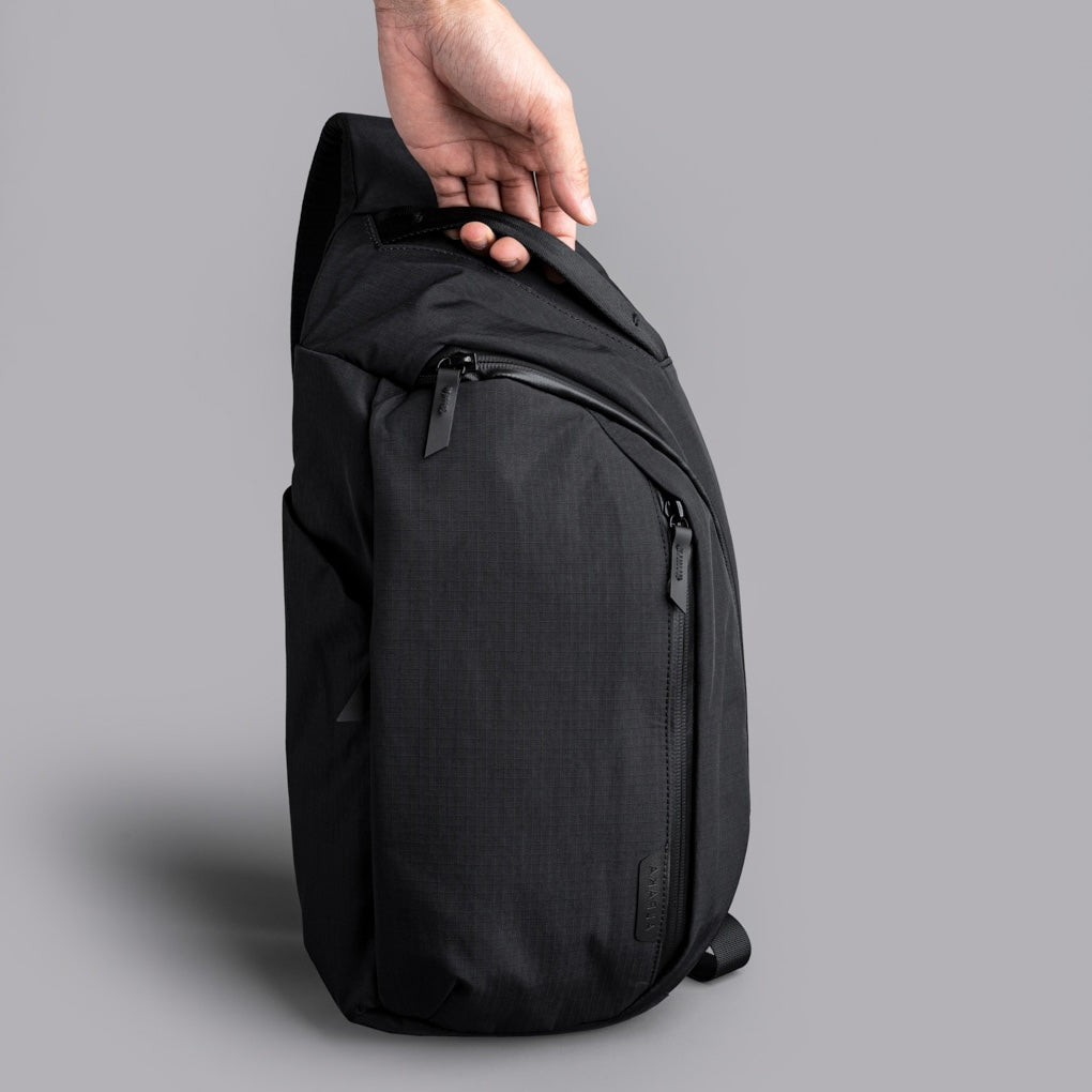 Alpaka Metro Crossbody - Left Shoulder - Black Axoflux