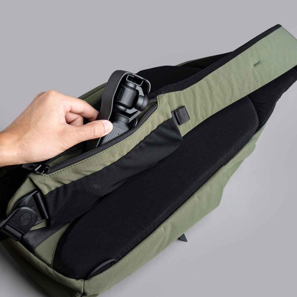 Alpaka Metro Crossbody - Left Shoulder - Green Axoflux