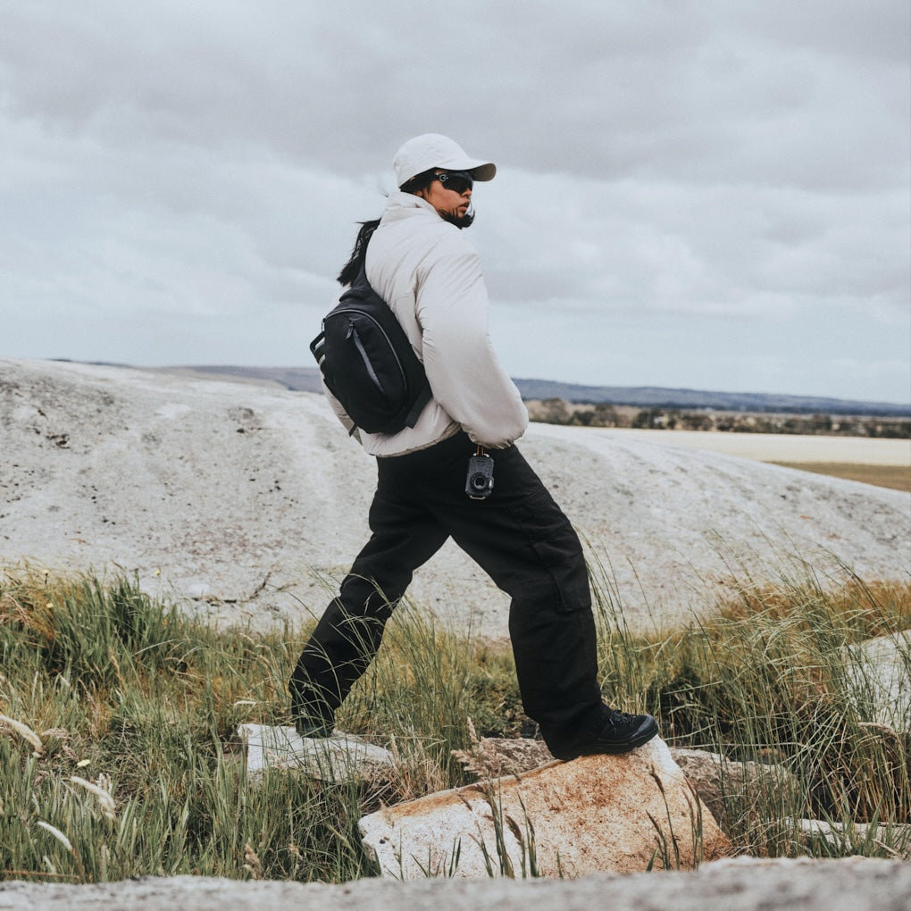 Alpaka Metro Crossbody - Left Shoulder - Black Axoflux