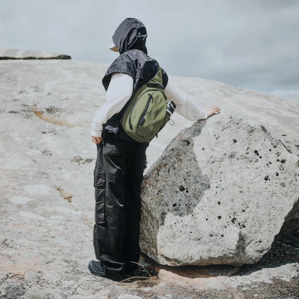 Alpaka Metro Crossbody - Right Shoulder - Green Axoflux