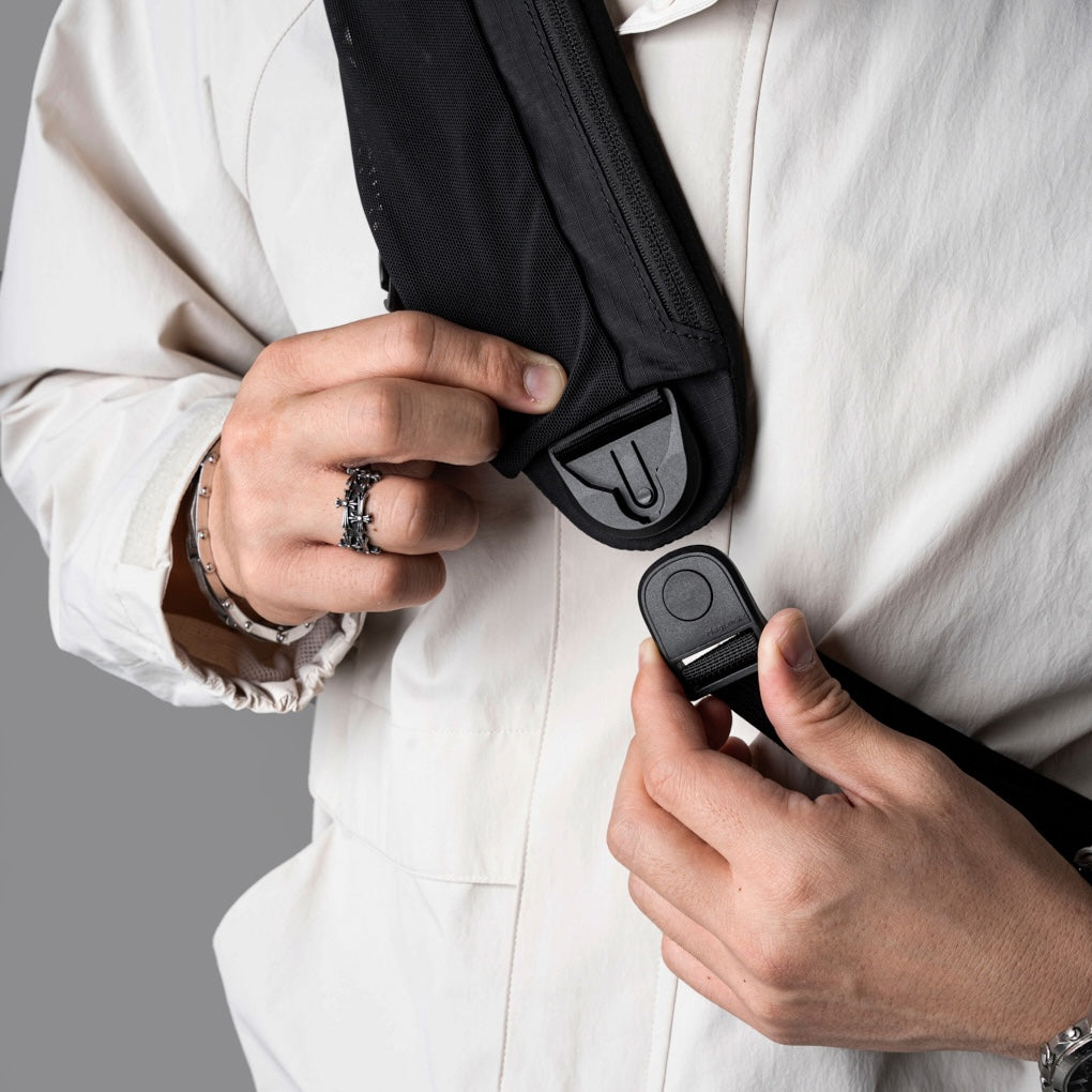 Alpaka Metro Crossbody - Right Shoulder - Black Axoflux