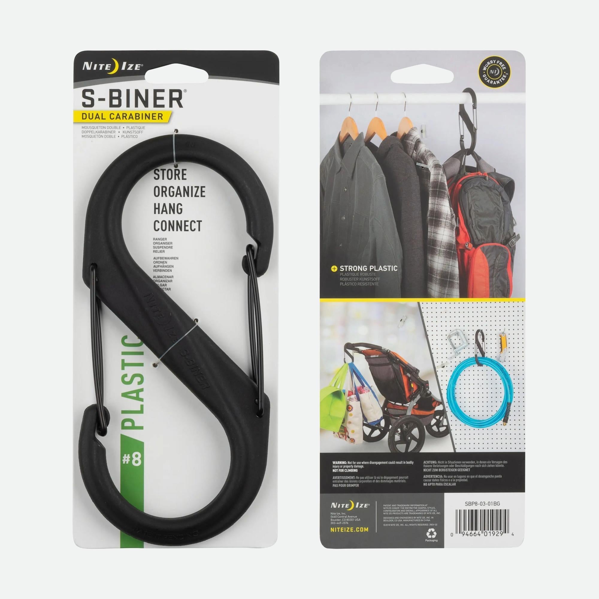 Nite Ize - S-Biner® Plastic Dual Carabiner - #8 Black