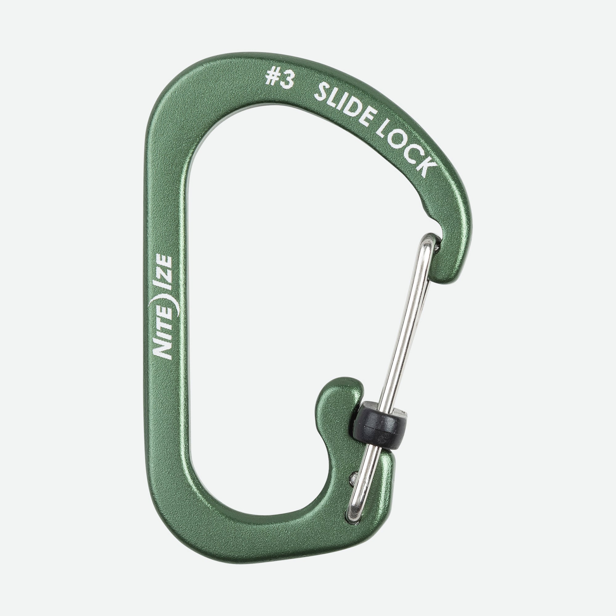 Nite Ize SlideLock Carabiner Aluminum #3 Olive