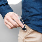 Orbitkey Key Organiser Leather - Navy with Tan Stitching