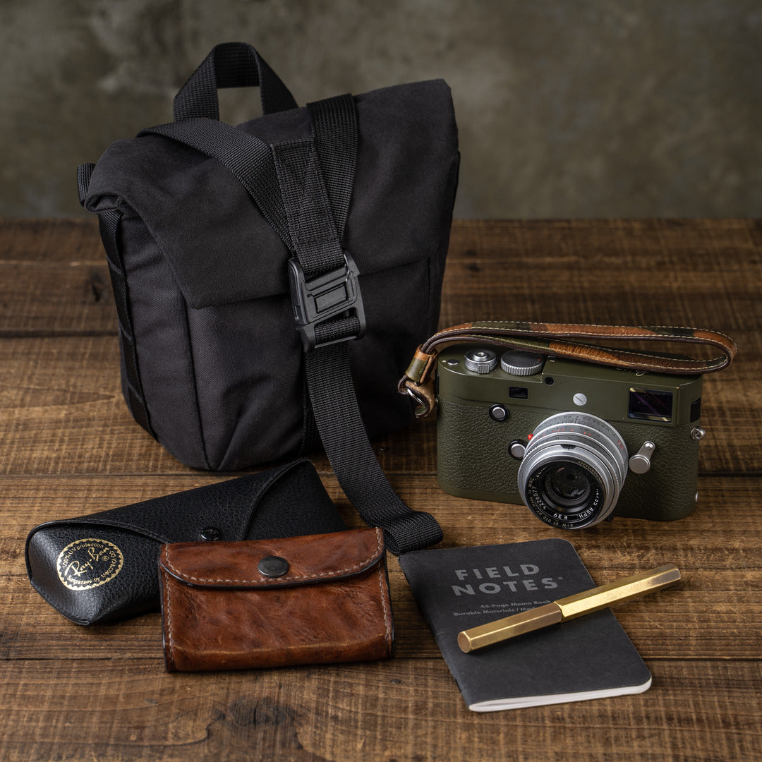 "Pilot" Travel Camera Bag 2L Upgraded - Black Canvas