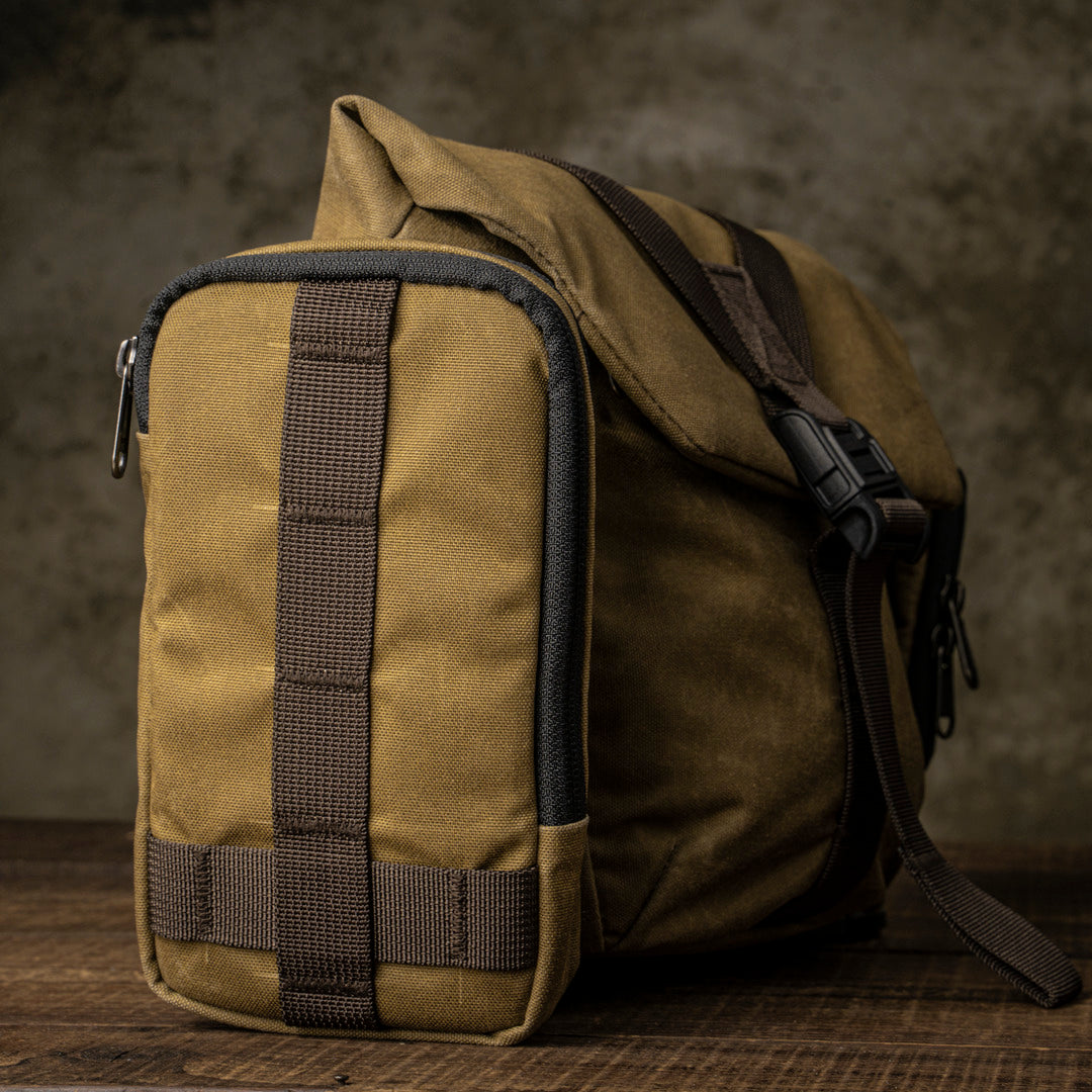 Wotancraft "Pilot" Travel Camera Bag 3.5L Upgraded - Khaki Brown Canvas