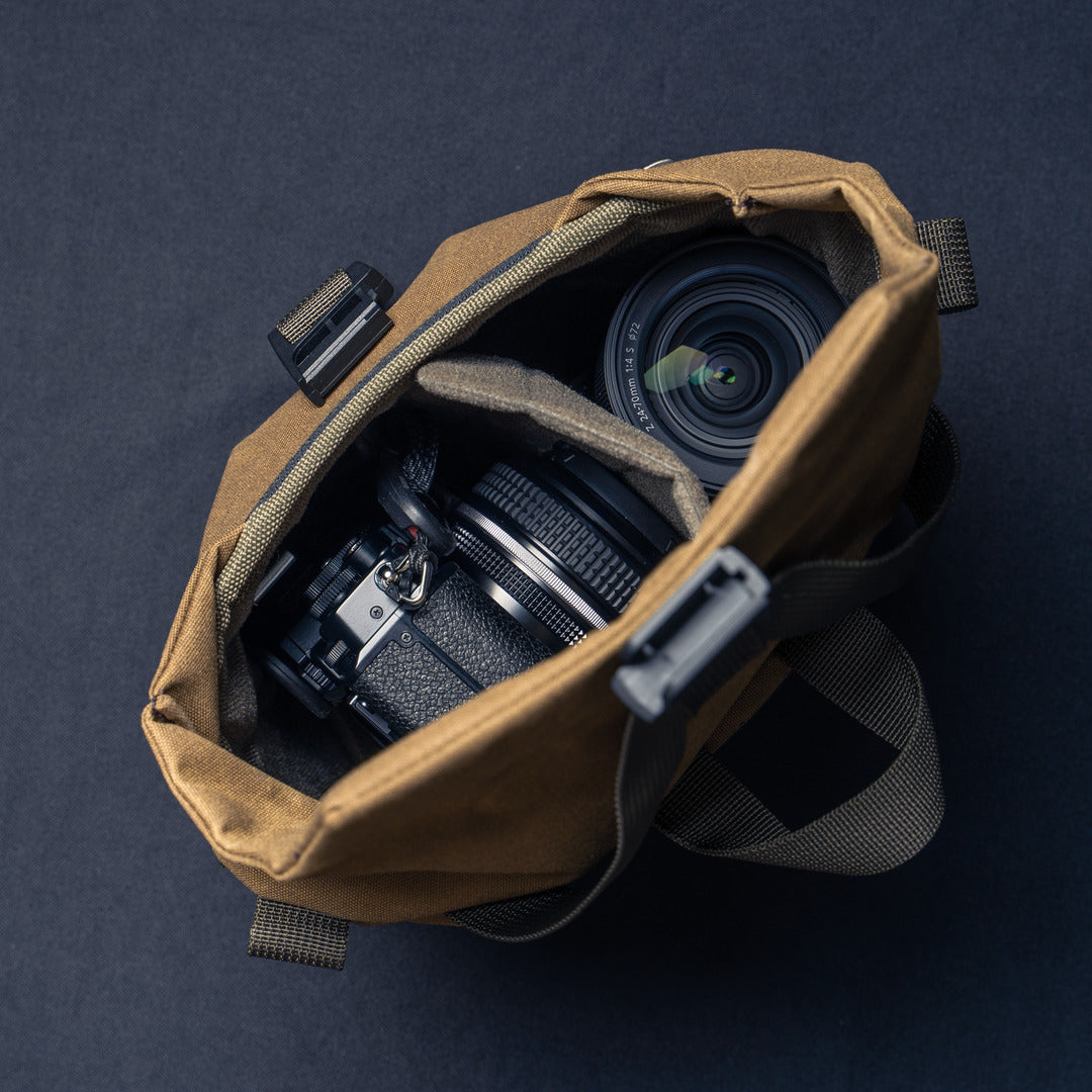 Wotancraft "Pilot" Travel Camera Bag 3.5L Upgraded - Khaki Brown Canvas