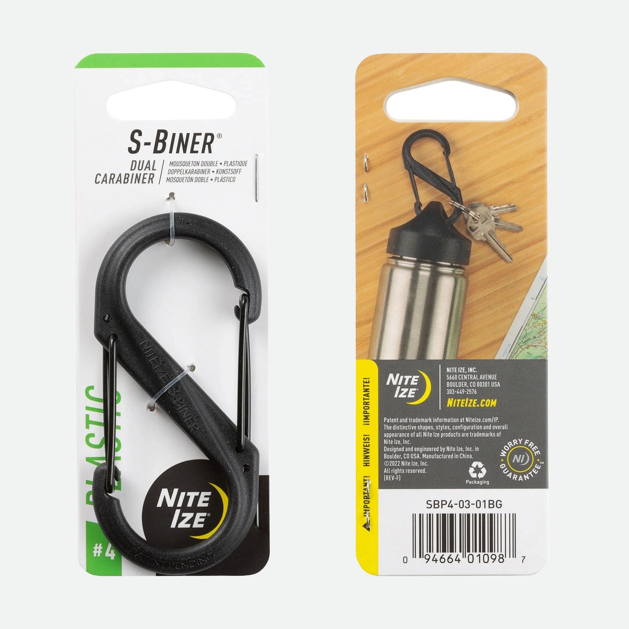 Nite Ize - S-Biner® Plastic Dual Carabiner - #4 Black