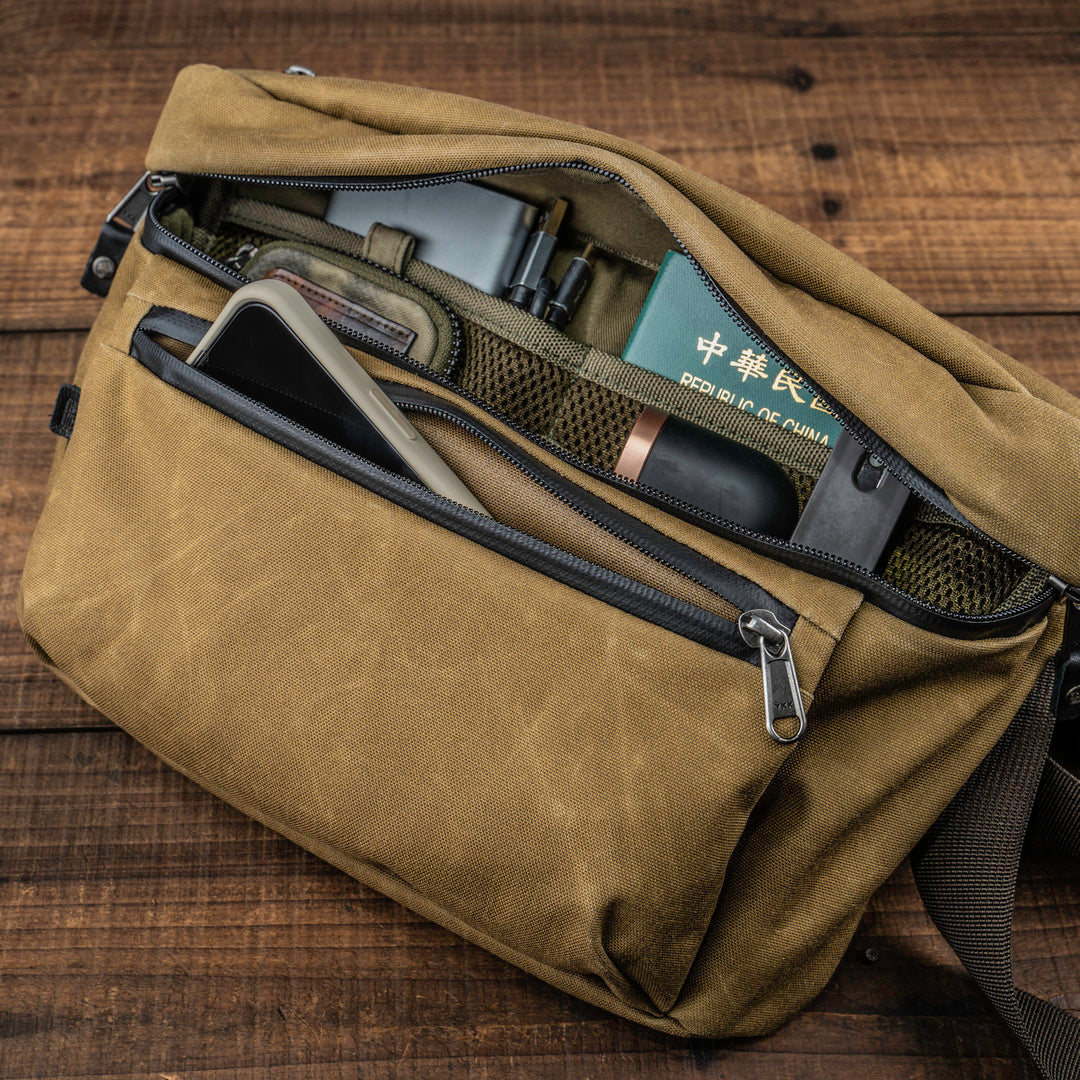 Wotancraft Sling Pouch 3.5L Upgrade - Khaki Brown Canvas