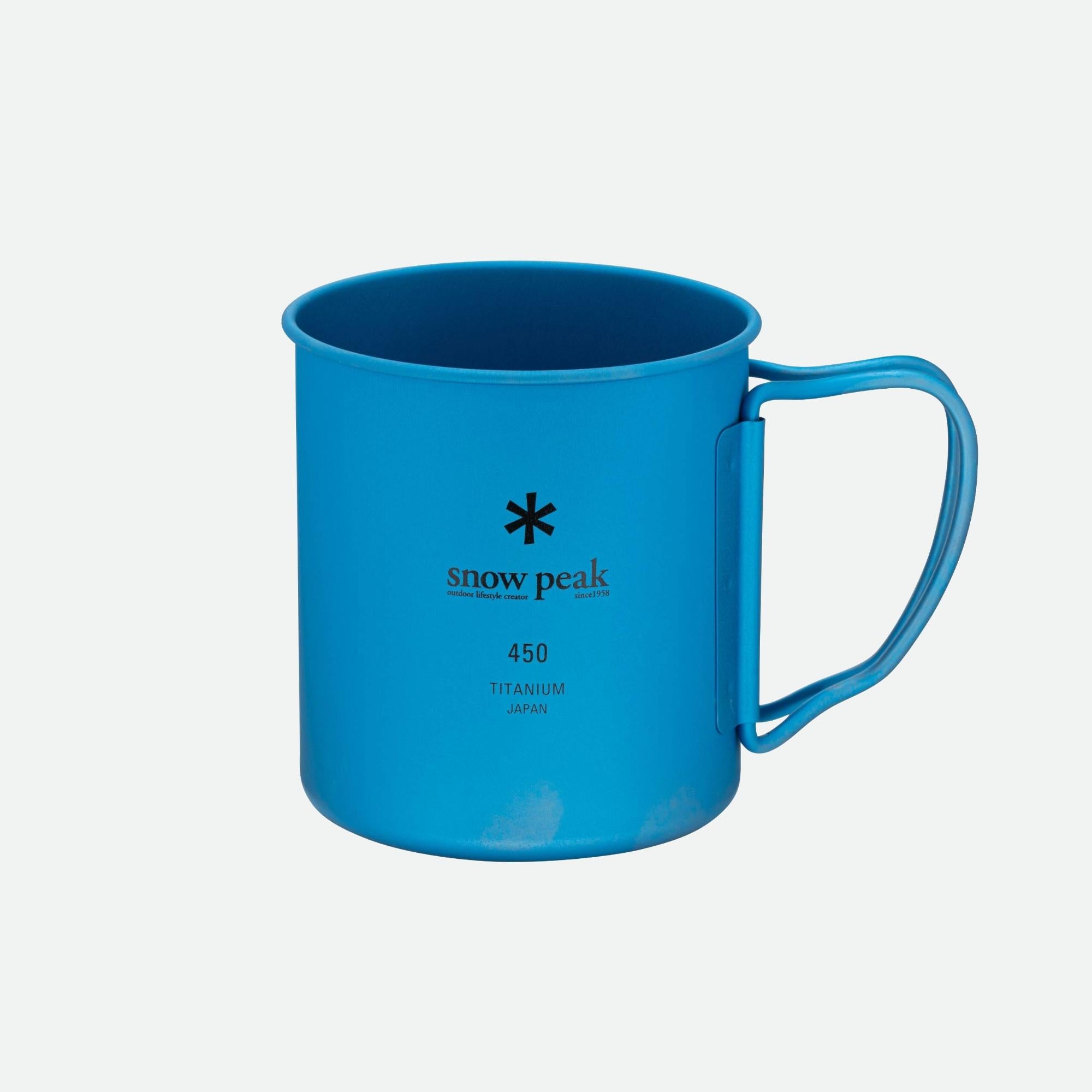 Snow Peak Ti-Single 450 Anodized Cup - Blue