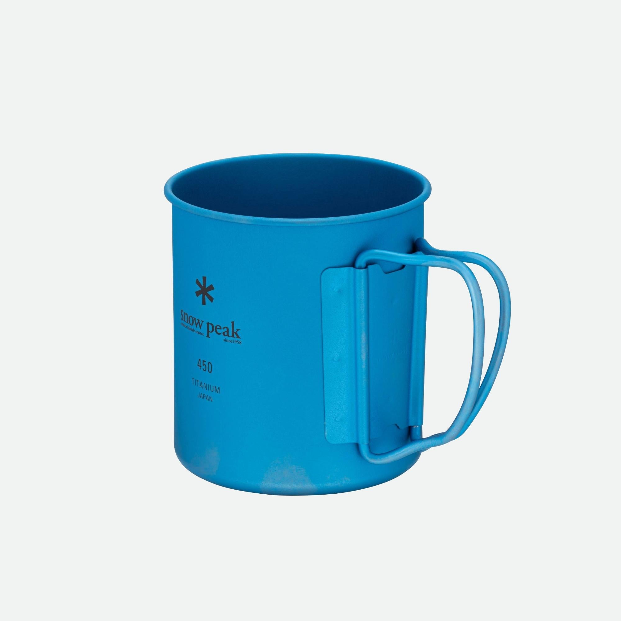 Snow Peak Ti-Single 450 Anodized Cup - Blue