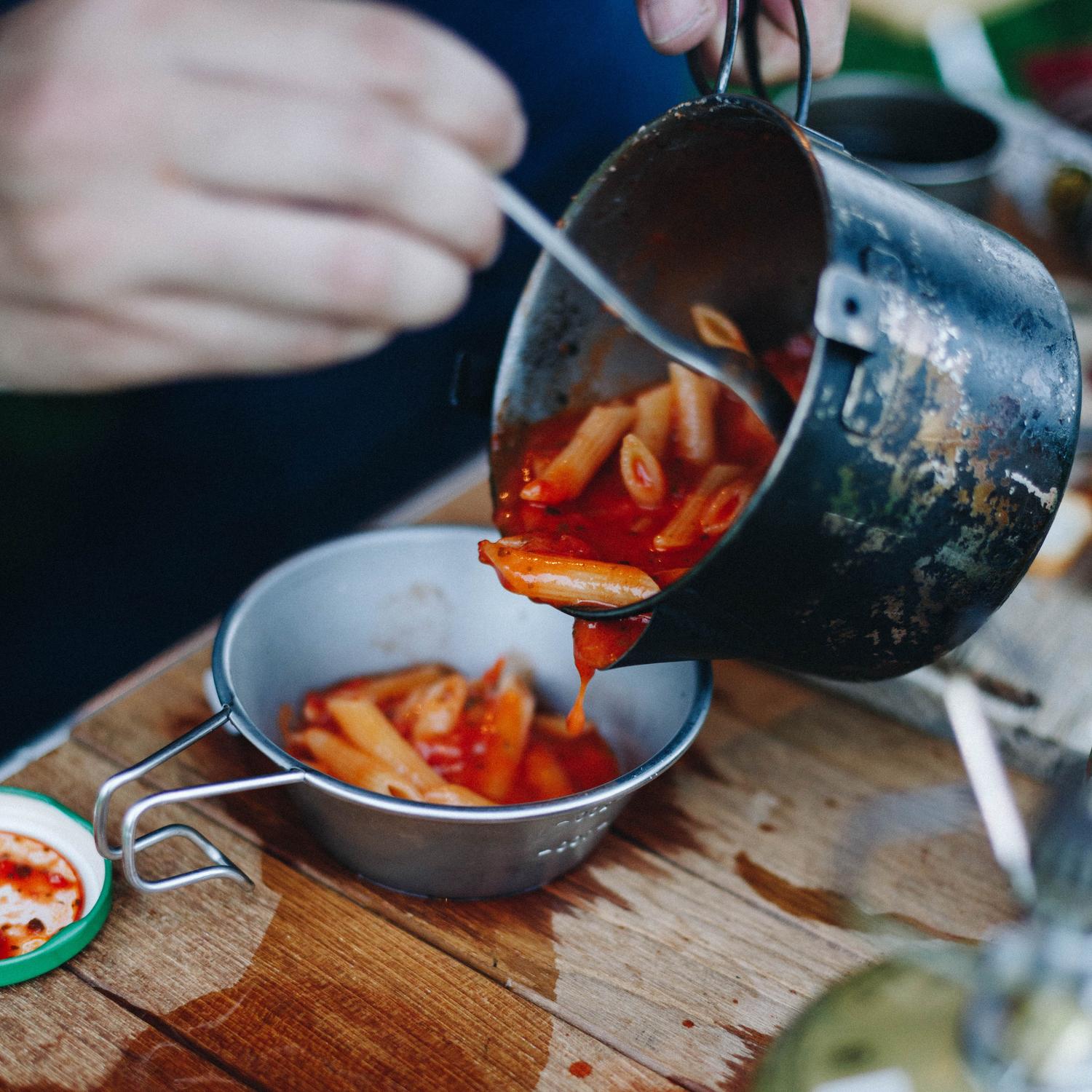 Snow Peak Stainless Steel Sierra Cup - Lifestyle Image