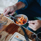 Snow Peak Stainless Steel Sierra Cup - Lifestyle Image