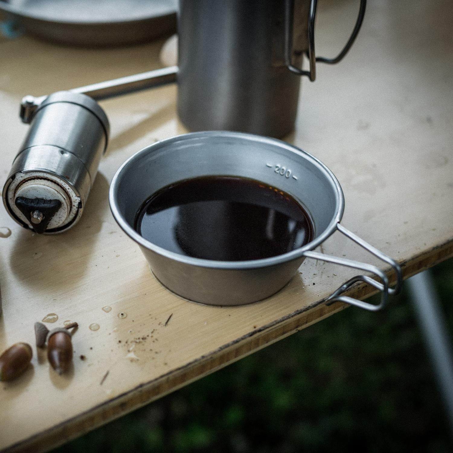 Snow Peak Stainless Steel Sierra Cup - Lifestyle Image