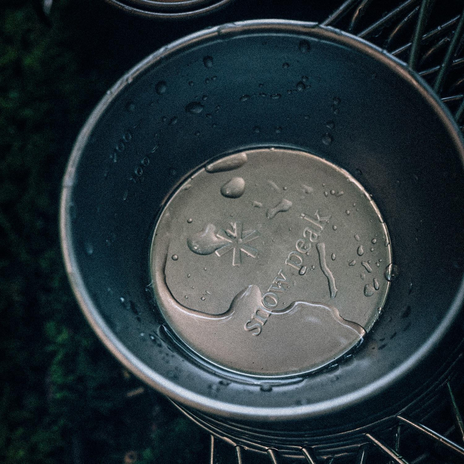 Snow Peak Stainless Steel Sierra Cup - Lifestyle Image