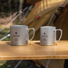 Snow Peak Ti-Double 300 Mug - Lifestyle Image