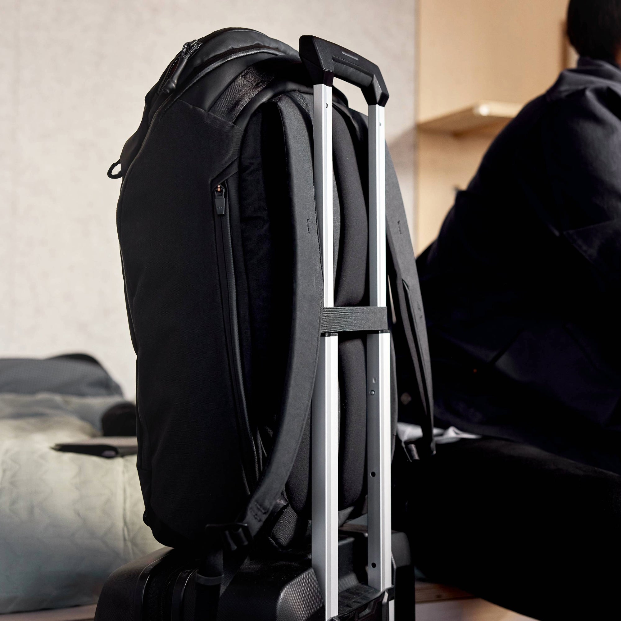 Bellroy Venture Travel Pack 26L - Jet Black (Leather Free) - Lifestyle Image