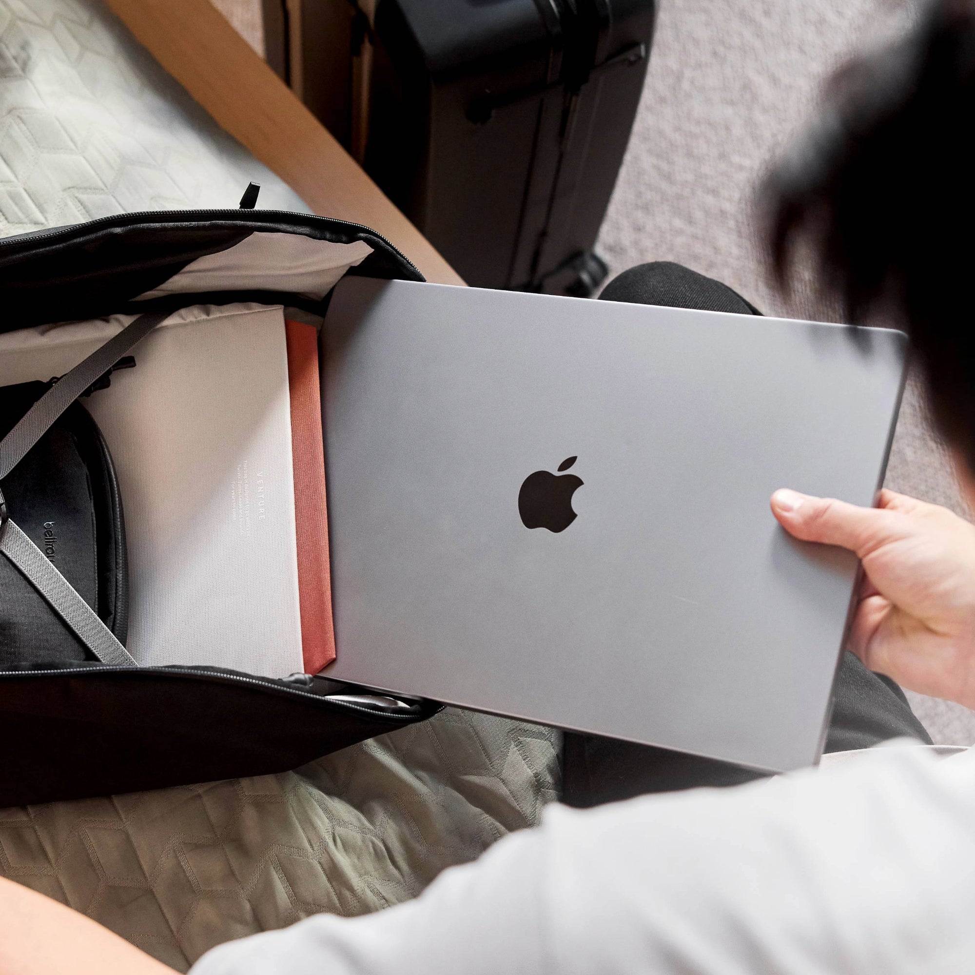 Bellroy Venture Travel Pack 26L - Jet Black (Leather Free) - Lifestyle Image