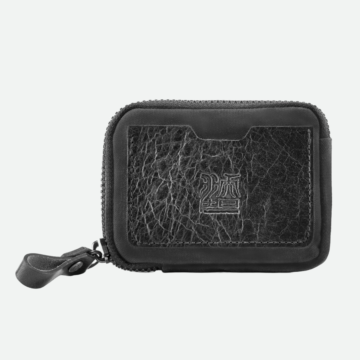 Wotancraft Nylon + Leather Essential Wallet - Black Canvas / Black Accent