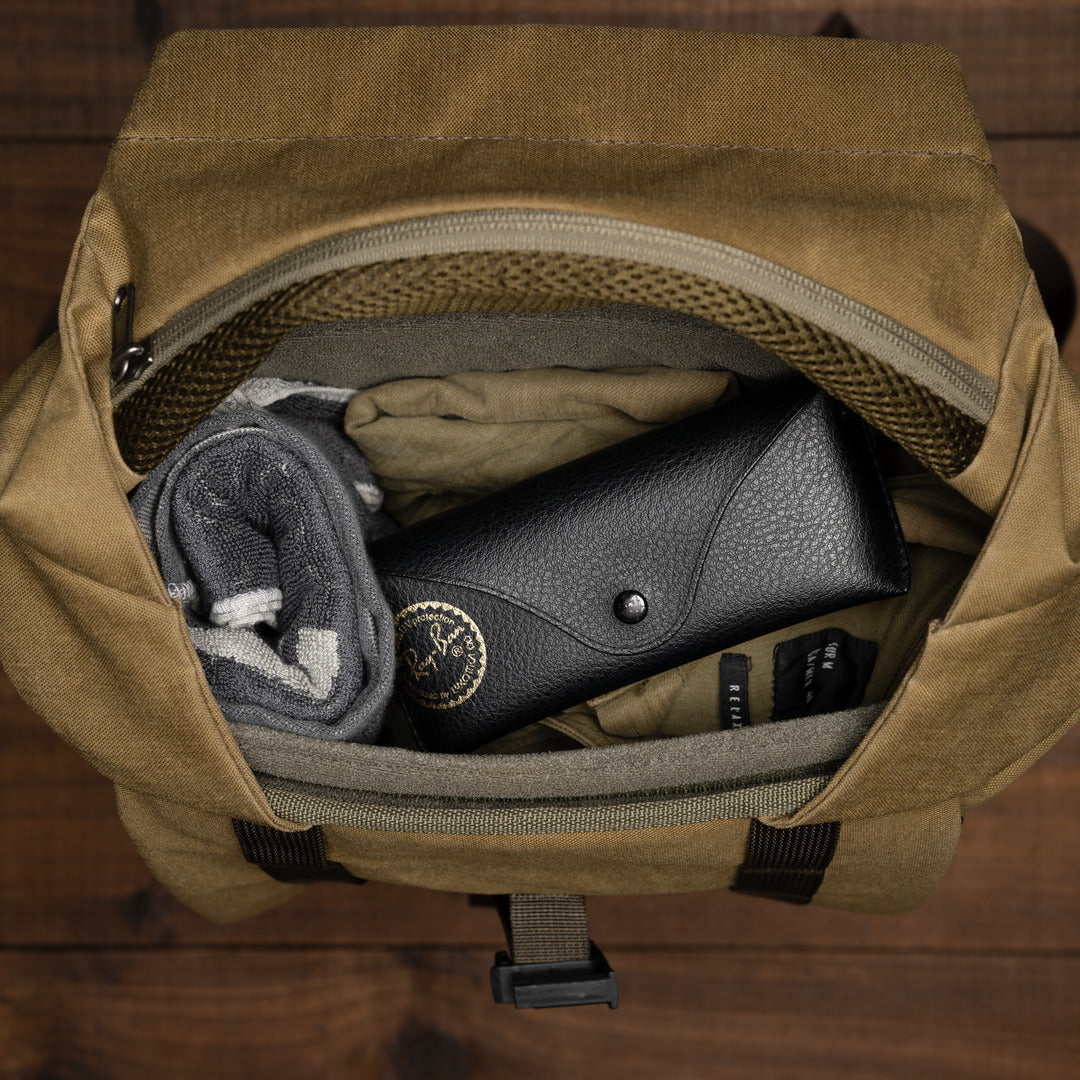 Wotancraft "New Pilot" Travel Camera Backpack 18L - Khaki Brown Canvas