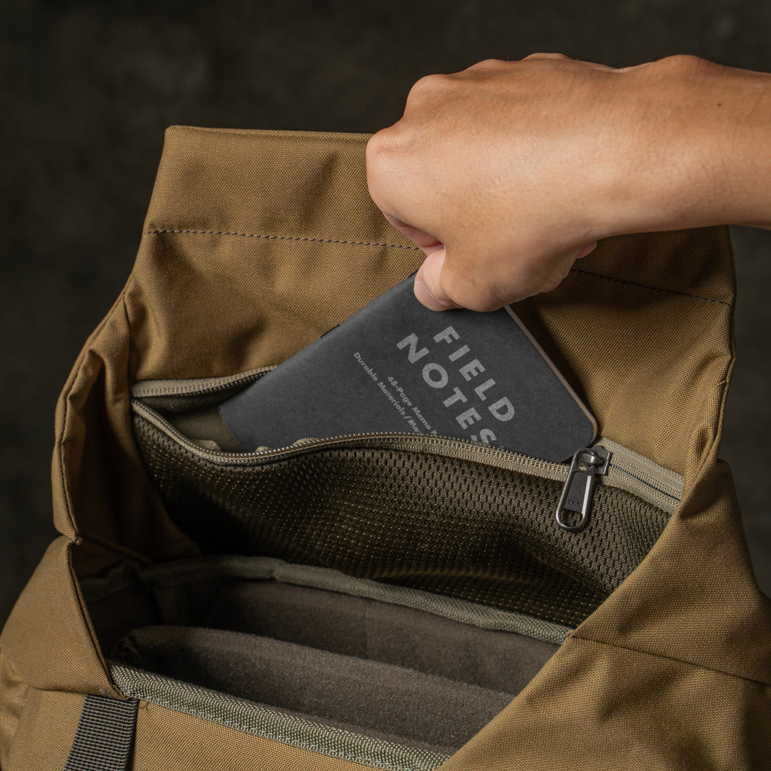 Wotancraft "New Pilot" Travel Camera Backpack 18L - Khaki Brown Canvas