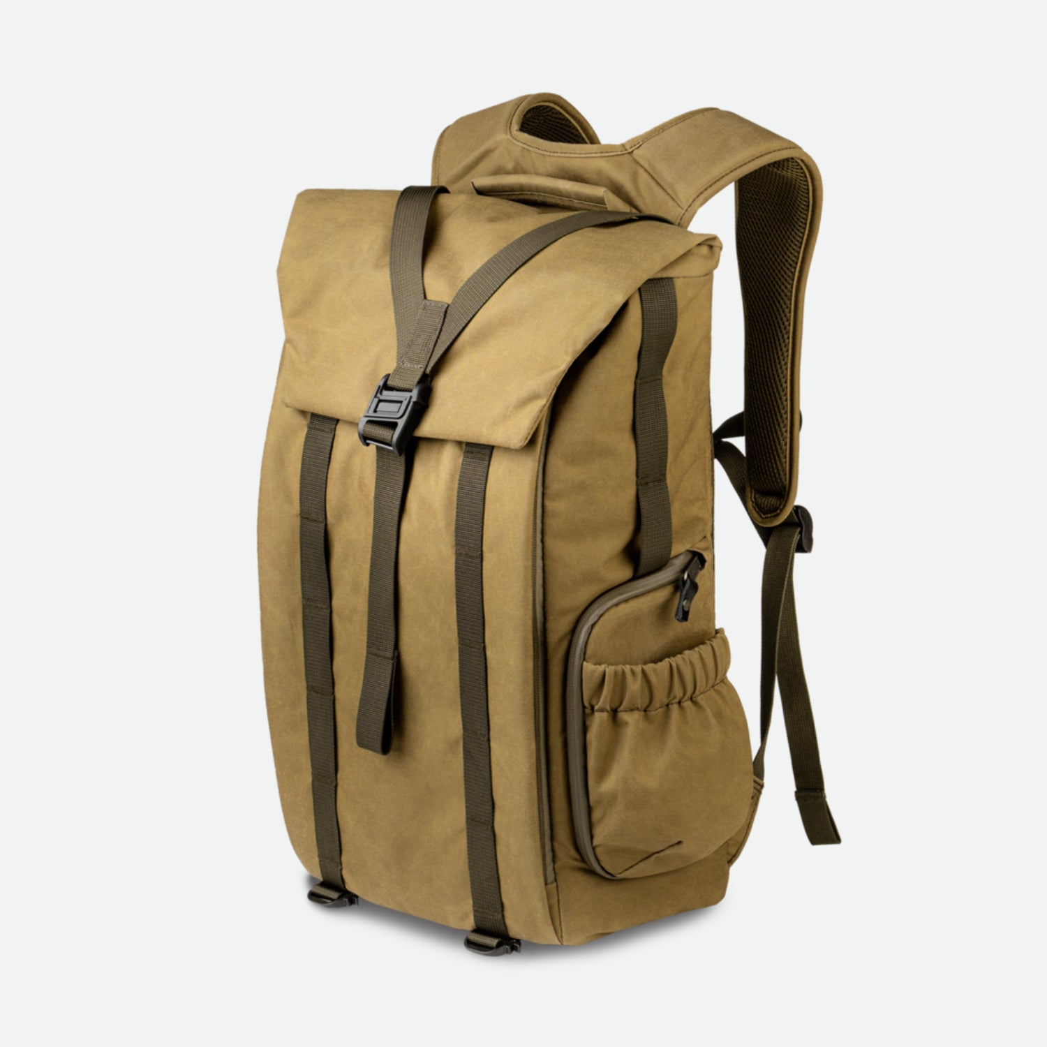 Wotancraft "New Pilot" Travel Camera Backpack 18L - Khaki Brown Canvas - Hero Image