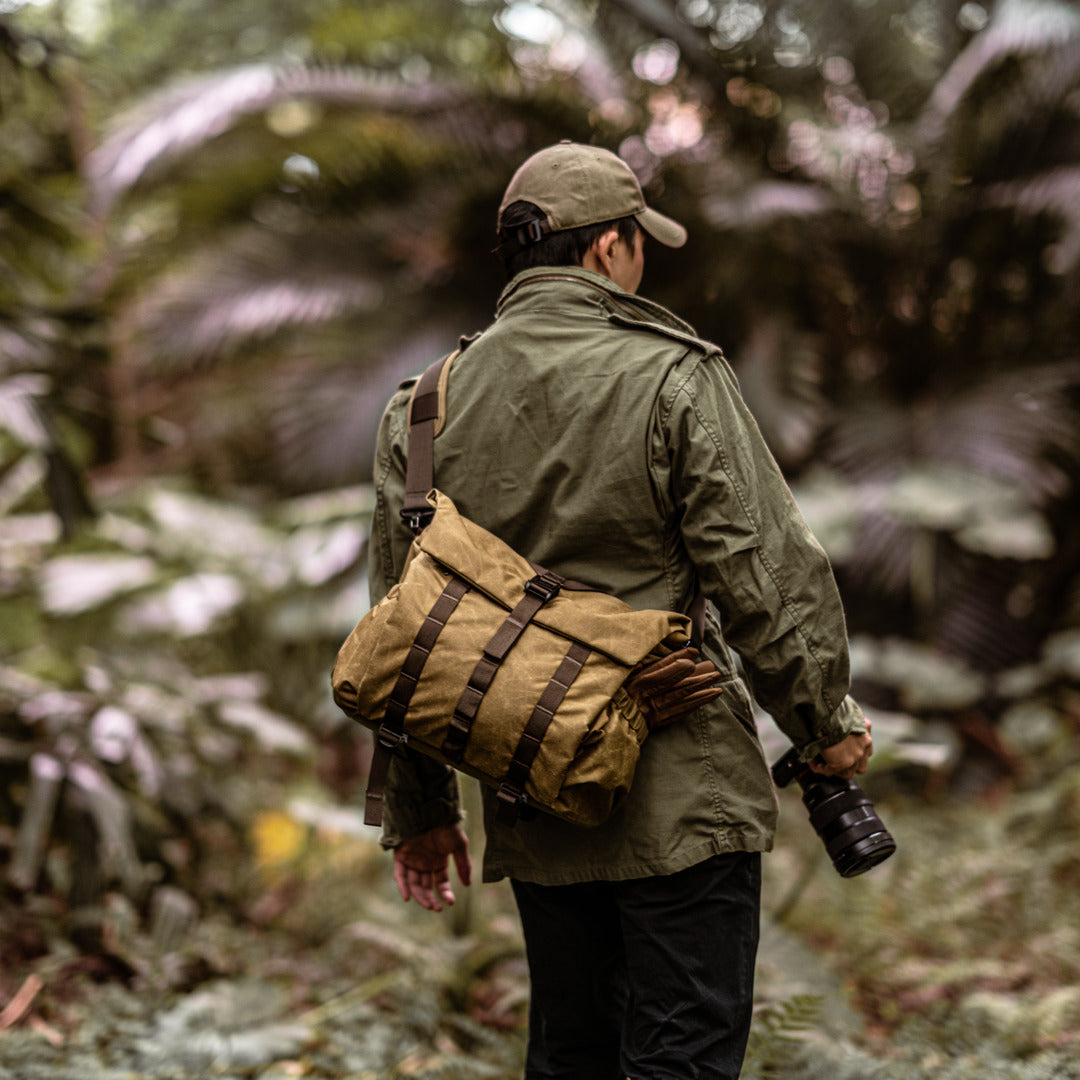 Wotancraft "Pilot" Travel Camera Bag 10L Upgraded - Khaki Brown Canvas