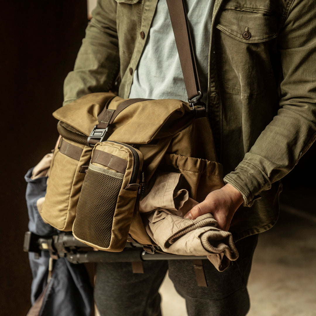 Wotancraft "Pilot" Travel Camera Bag 10L Upgraded - Khaki Brown Canvas