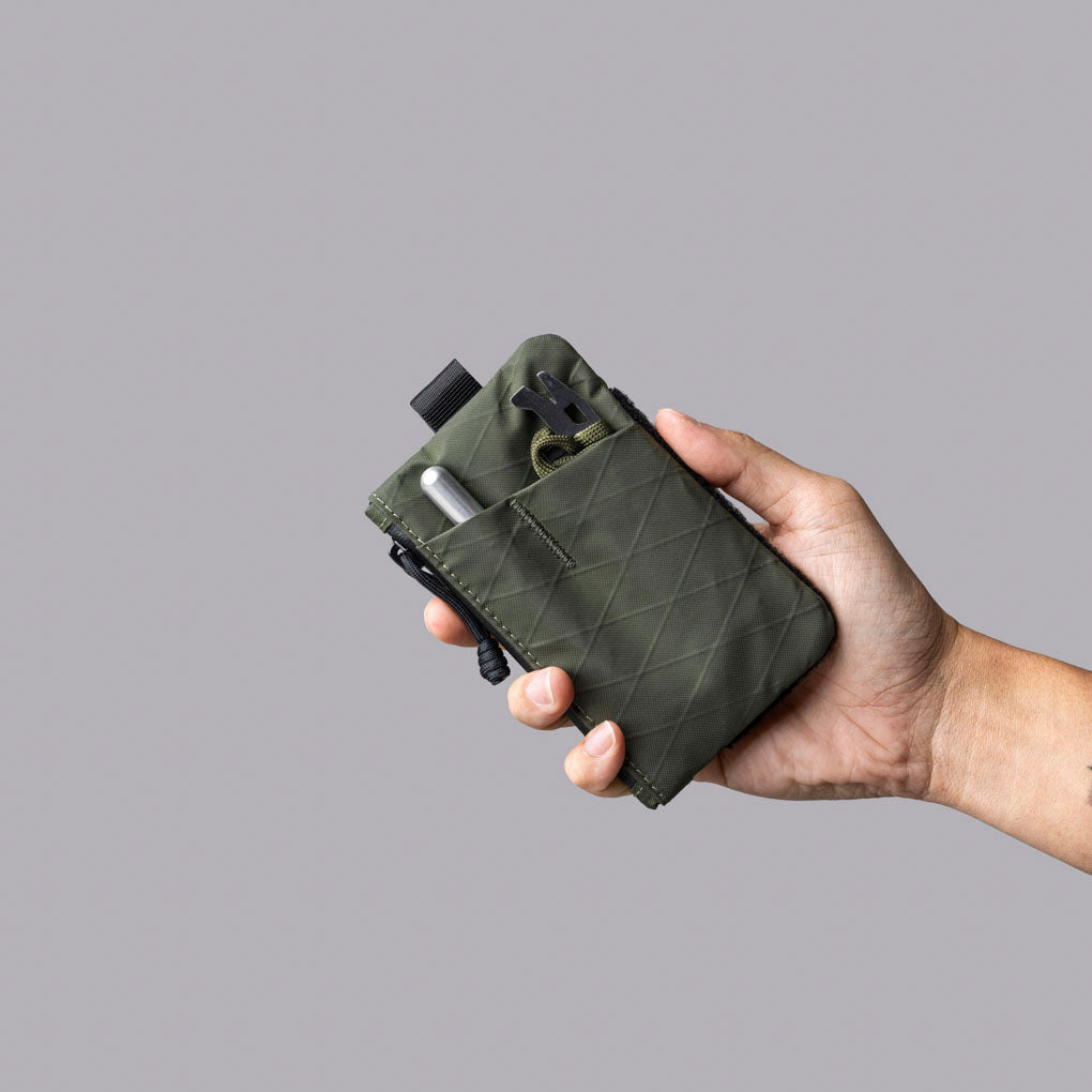 Alpaka Gear Zip Pouch Pro - Hook & Loop - X-Pac® VX21 Dark Green