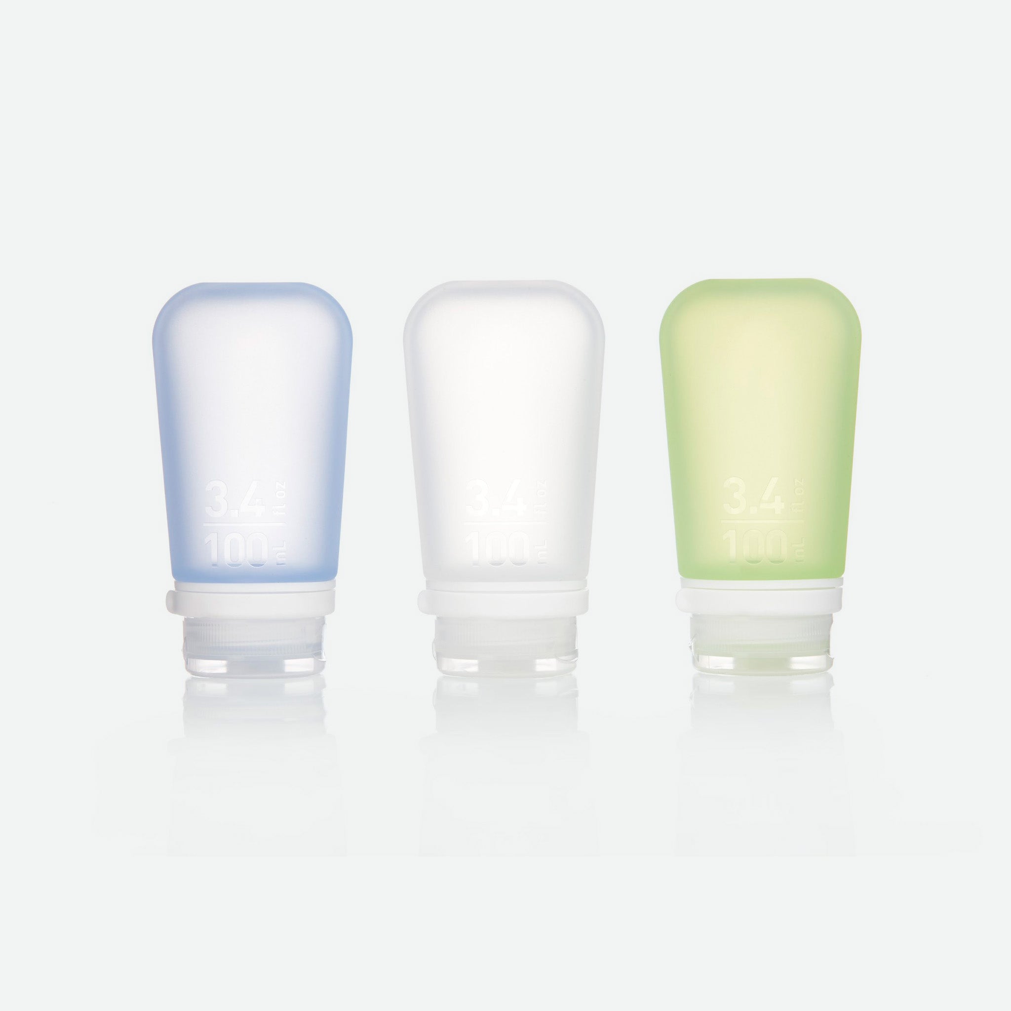 humangear GoToob+ 3-Pack Large Clear/Green/Blue coverbillede