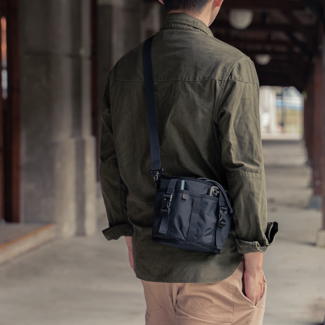 Wotancraft Canteener EDC Utility Sling Bag 2L - Black Canvas